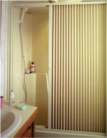 IRVINE 3667SI RV Pleated Shower Door 36"W x 67"H- Ivory