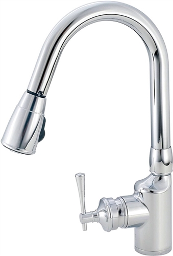 American Brass SL2000 Single-Lever Gooseneck Spout RV Kitchen Faucet, Chrome