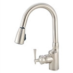 American Brass SL2000N Single-Lever Gooseneck Spout RV Kitchen Faucet, Brushed Nickel