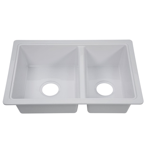 Lippert 809030 Better Bath Double Bowl Galley Sink - White