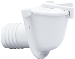 Zebra RV RM407P Fresh Water Inlet, Flange Type, 1-3/8" Barb Connection, Polar White