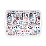 Camco Life is Better at the Campsite Melamine RV Serving Tray, Graffiti Design