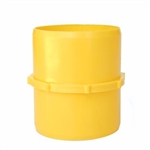 Valterra RV Sewer Drain Hose Coupler For 3" Hose, Yellow