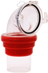 Valterra F02-3112CL EZ Coupler Threaded Sewer Hose Adapter, 90-Degree Bayonet, Clear