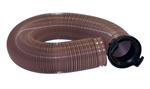 Valterra D04-0086 EZ Flush Sewer Drain Hose With Adapter, 10' Extended, 15 Mil Vinyl, Bronze