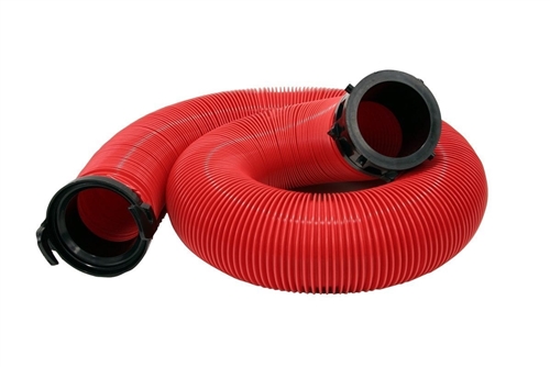 Valterra D04-0113 EZ Coupler Sewer Drain Hose 10' Extended, 18 Mil Vinyl, Red