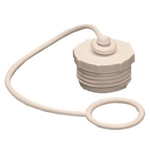 Aqua Pro RV Fresh Water Hose Plug With Strap, 3/4" Male Garden Hose Thread, White
