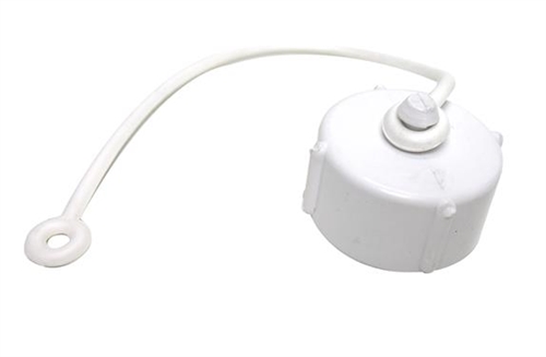 Valterra T1020-1DW RV Hose Cap, 3/4", With Strap, White