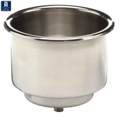 T-H Marine LCH-1SS-DP Stainless Steel Cup Holder - 3-5/8" Diameter