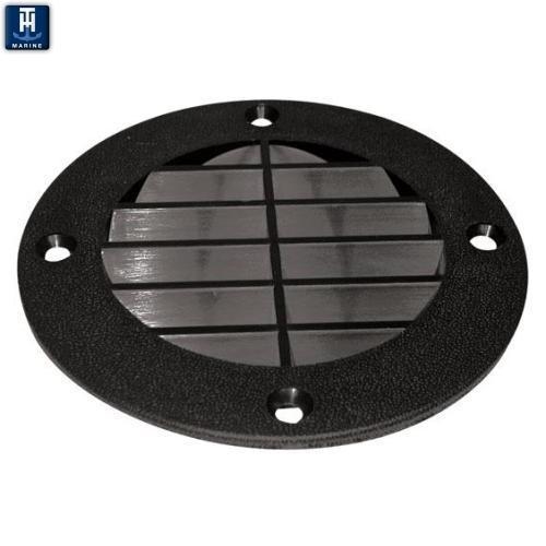 T-H Marine LV-1-DP Round Louvered Vent Cover For Pontoon Boats - Black