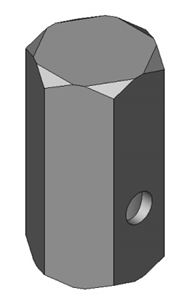 Lippert 116596 Manual Nut .5150" I.D. x 5/8'' Hex Drive x 1 1/4''