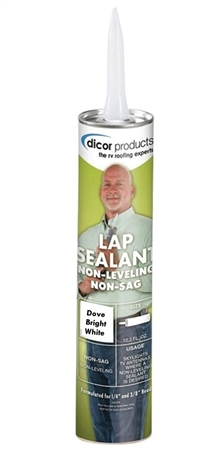 Dicor 551LSD Non-Sag Lap Sealant - Dove Bright White - 10.3 Oz