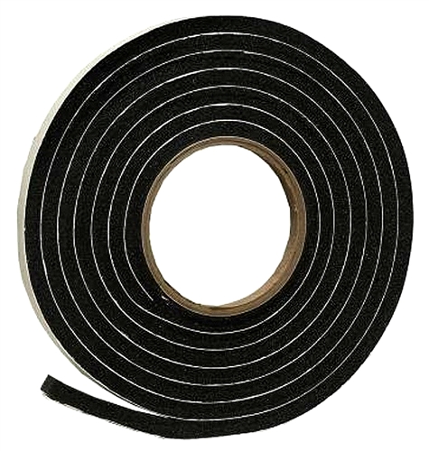 AP Products 018-3163810 Multi-Purpose Vinyl Foam Tape - 3/16" x 3/8" x 10 Ft - Black