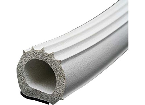 AP Products 018-1097 Ribbed D-Seal With Tape- 1" x 1" x 50 Ft - White