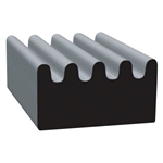 Clean Seal 103H2-50 3/8" x 5/8" Ribbed EDPM Seal - Black