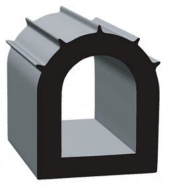 Clean Seal 2828B-ST-50 Slide Out EDPM Seal, D-Type - Black