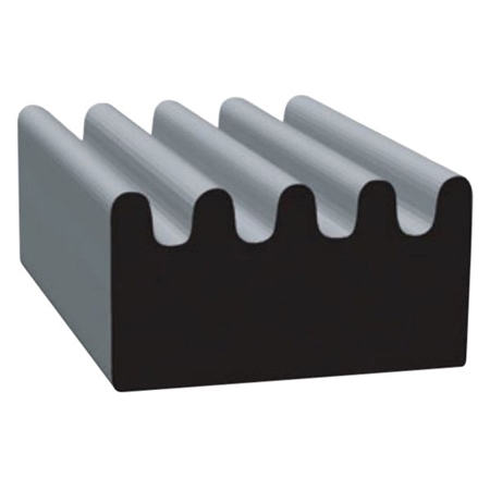 Clean Seal 2897H2-50 1/2" x 0.312" Ribbed EDPM Seal - Black