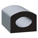 Clean Seal 50512H2-50 5/8" x 1/2" EDPM D Seal With Tape - Black