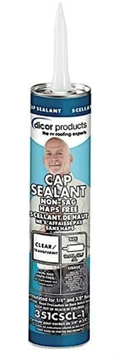 Dicor Corp 351CSCL-1 Non-Sag Cap Sealant - Clear - 10.3 Oz