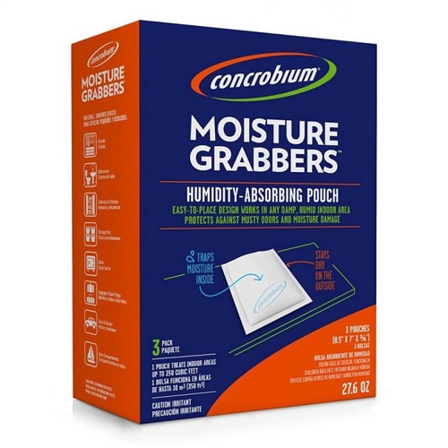 Concrobium 745-3276 Moisture Grabbers - 3 Pouches - 27.6 Oz.