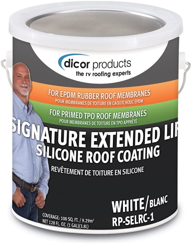 Dicor RP-SELRC-1 Signature Extended Life RV Roof Coating, 1 Gallon Can, White