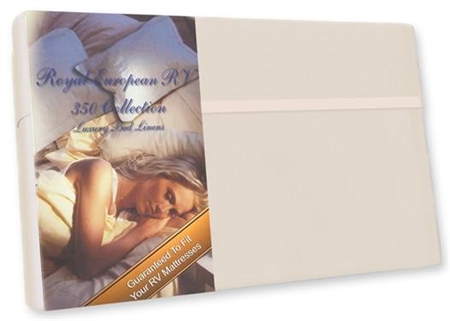 Custom Recreational RV60X80/SW Custom RV Queen Sheet Set 350 Thread Count Satin White 60" x 80"