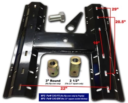 PopUp Towing CAG-FO Convert A Goose 5th Wheel Base Plate For Flip-Over by PopUp Towing