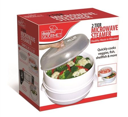 2- in- 1 Microwave Oven Steamer Cook Container with Dome Lid