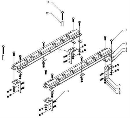 B&W RVR3200 Universal Mounting Rails - Fifth Wheel Trailer Hitch