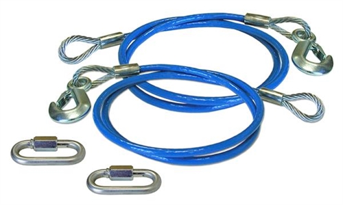 Roadmaster 645 Single Hook Trailer Safety Cables - 64" - 6000 Lbs