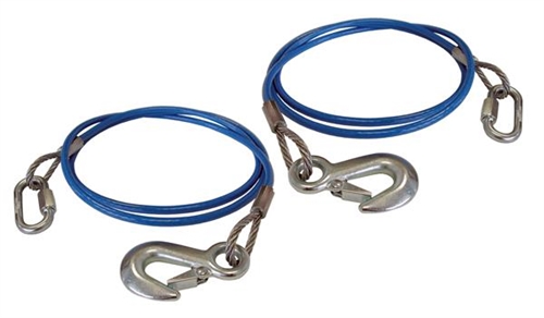 Roadmaster 645-76 Single Hook Trailer Safety Cables - 76" - 6000 Lbs