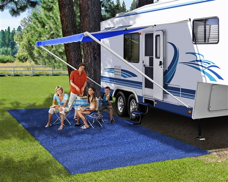 Prest-O-Fit 2-1151 RV Patio Rug - Imperial Blue - 6' x 15'