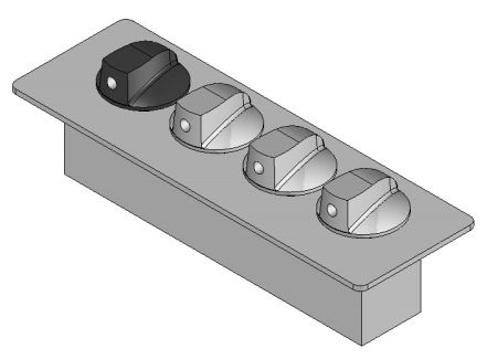 Lippert 140526 4 Slide-Out Room 1/2 Turn IRC With Plate