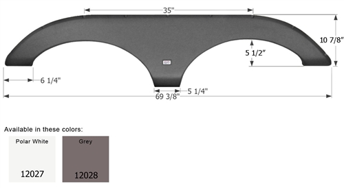 Icon 12028 Forest River Sierra Travel Trailer Fender Skirt FS2027 - Grey