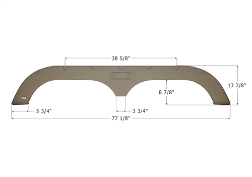 Icon 01531 Fleetwood Tandem Axle Fender Skirt FS720 - Grey