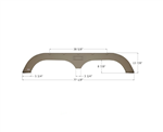 Icon 01473 Fleetwood RV Tandem Axle Fender Skirt FS720 - Taupe