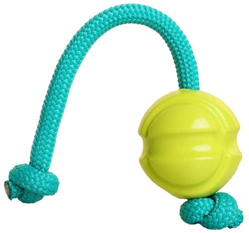 Doog FBR03 Fetch-Ables Fetch-N-Tug Ball & Rope - Yellow