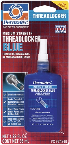 Permatex 24240 Medium Strength Thread Locker & Sealant - Blue - 36 mL