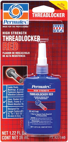 Permatex 27140 High Strength Thread Locker - Red - 36 mL