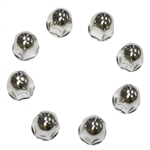 Wheel Masters 8Pk 1" Stainless Steel Lug Nut Covers