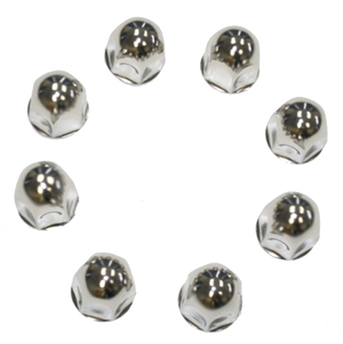 Wheel Masters 8Pk 1" Stainless Steel Lug Nut Covers