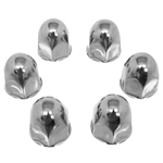 Wheel Masters 6Pk 1-1/2" Stainless Steel Lug Nut Covers