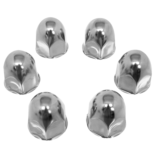 Wheel Masters 6Pk 1-1/2" Stainless Steel Lug Nut Covers