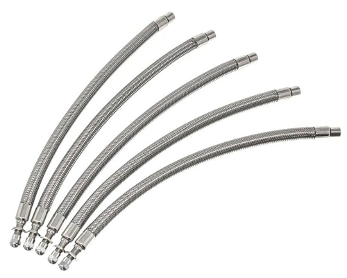 Wheel Masters 9020-5 13" Stainless Steel Straight Hoses - 5 Pack