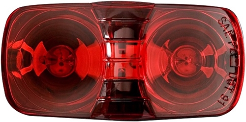 Optronics MC42RS Dual Bulb Bullseye Style LED Marker/Clearance Light - Red Lens