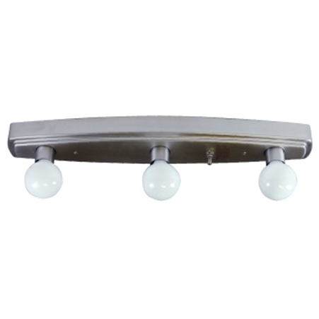 Brushed Nickel 3 Bulb Vanity Light