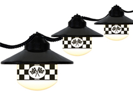 Polymer Products 1604-SPEEDWAY Globe String Lights- Speedway Flag