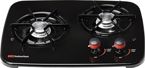 Suburban 3071ABK 2-Burner Drop-In Cooktop - Black