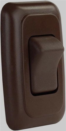 JR Products 12135 Multi-Purpose Single Rocker Switch - Brown