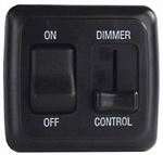 JR Products On/Off Light Switch With Dimmer - Black